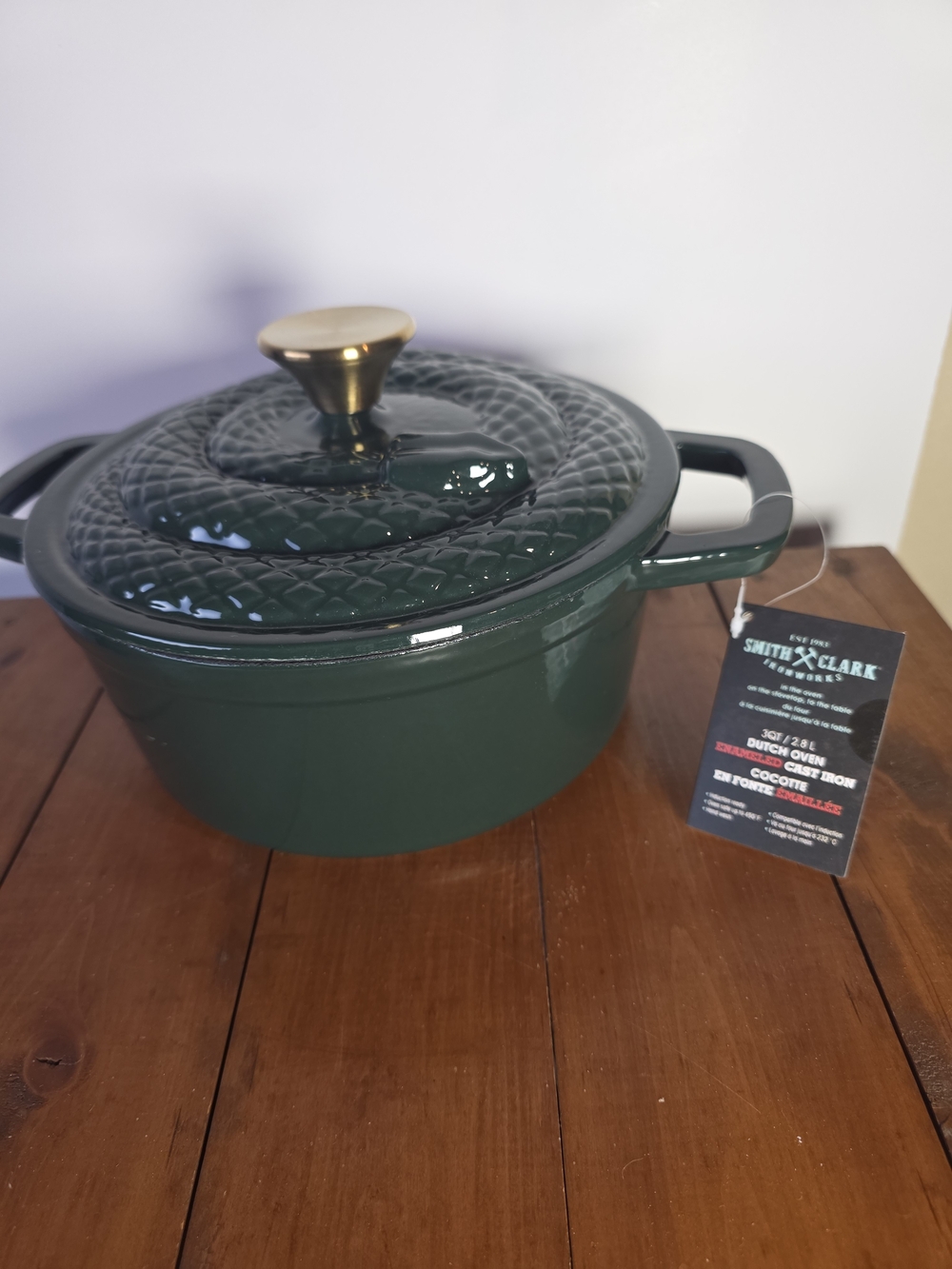 Smith & Clark Ironwork 3 Qt Cast Iron Dutch Oven Harry Potter Themed Snake Green